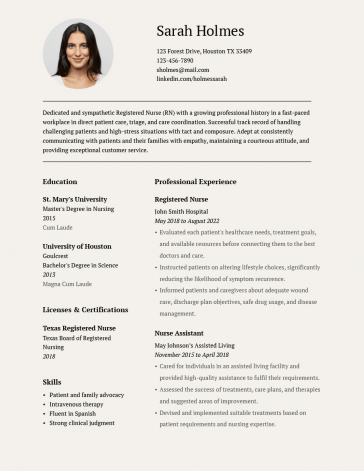Registered Nurse Resume Template 150020, MS Word & Pages