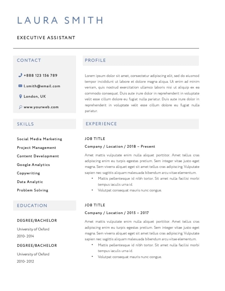 Professional Classic Resume Templates - Classic Resume Template 120810 364x471@2x 