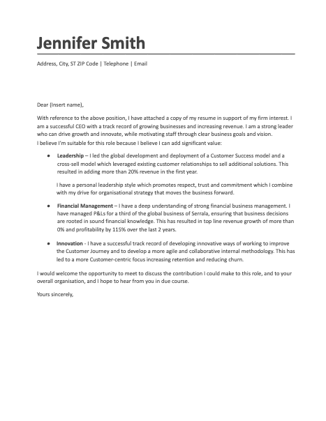 Free Cover Letter Template 100050
