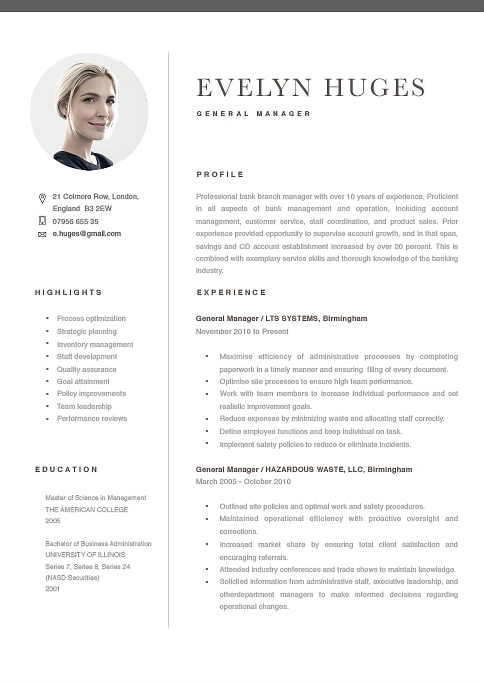 Modern Resume Template Word, Pre-made resume template. MS Word, Pages.