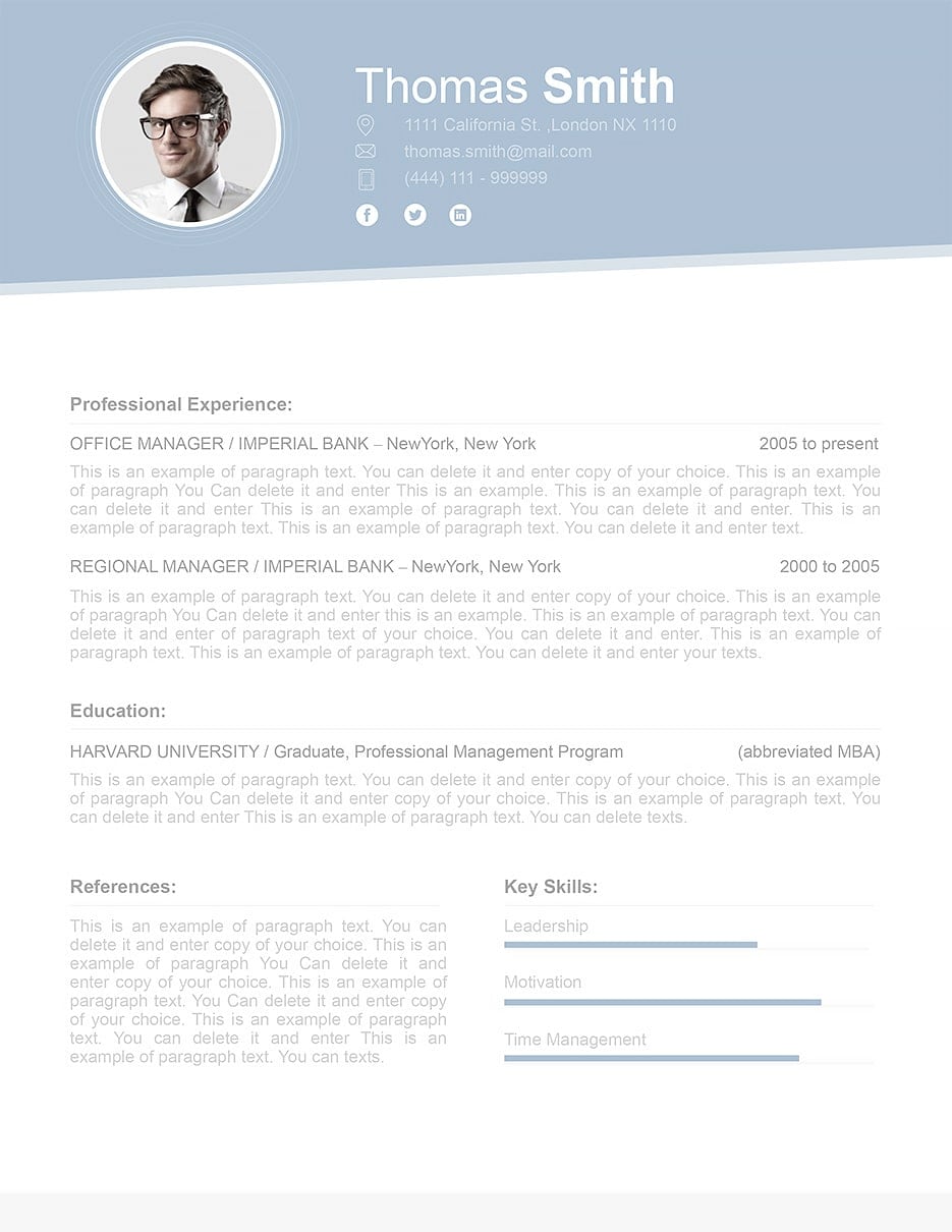 Resume Template Resumeway
